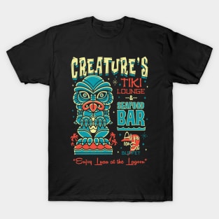 Black Lagoon Tiki Bar - Creepy Cute Creature - Hawaii Island Vacation T-Shirt